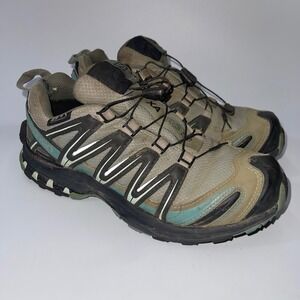 Salomon XA Pro 3D Unisex Size 7 Trail Running Shoes Grey Teal 393335